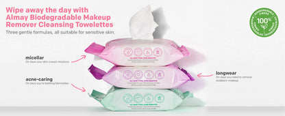 BIODMICELLAR MAKEUP REMOVER CLEASING TOWELETTES 25 WIPES  ALMAY