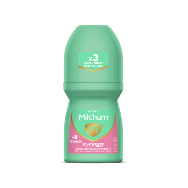 MITCHUM WOMEN ROLL-ON 48 HRS POWDER FRESH 1.7 OZ/ 50ML