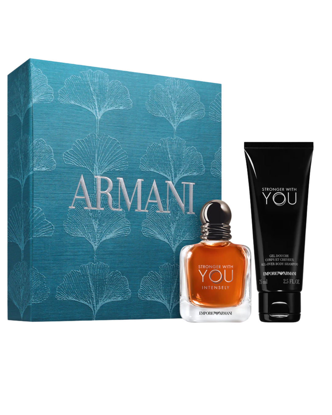 SET ARMANI STRONGER WITH YOU INTENSLY EDP INTENSELY  V50ML + SG75