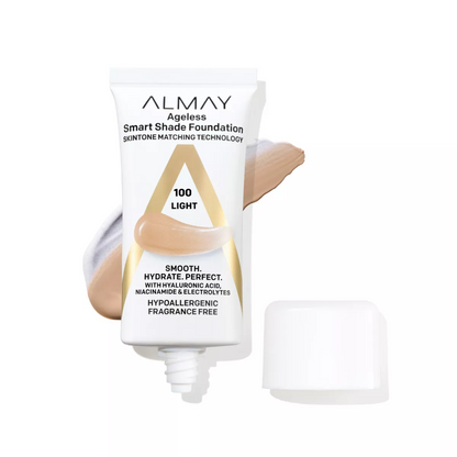 ALMAY SMART SHADE AGELESS FOUNDATION  LIGHT 100